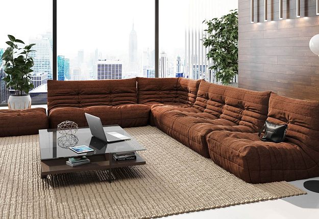 Большой диван ДеФранс для гостиной, бескаркасный модульный диван для больших гостиных